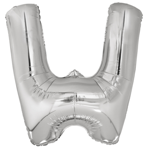 Large Letter W Silver